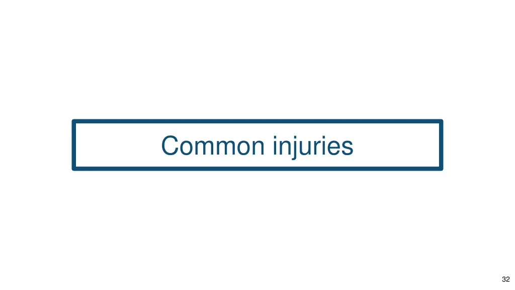 common injuries