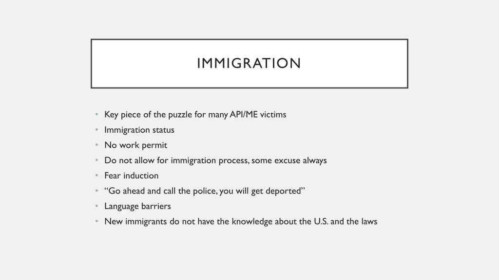 immigration