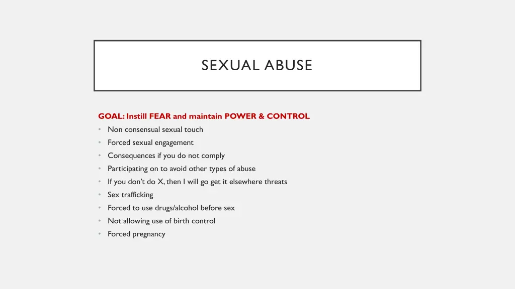 sexual abuse