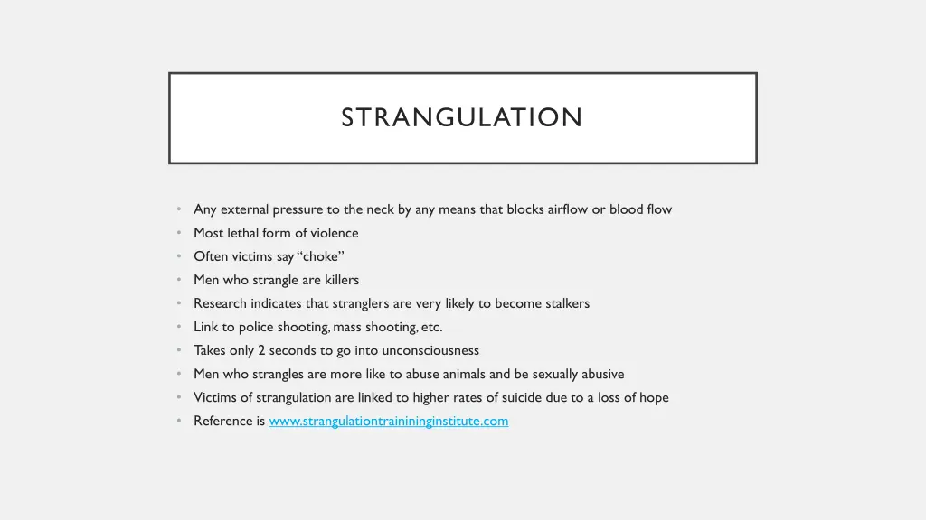 strangulation