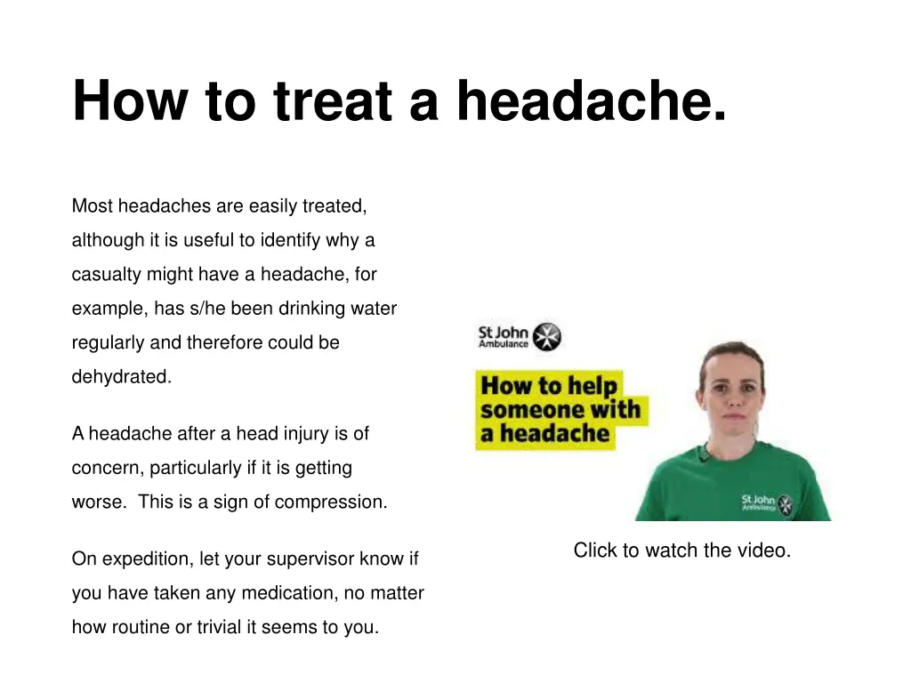 how to treat a headache