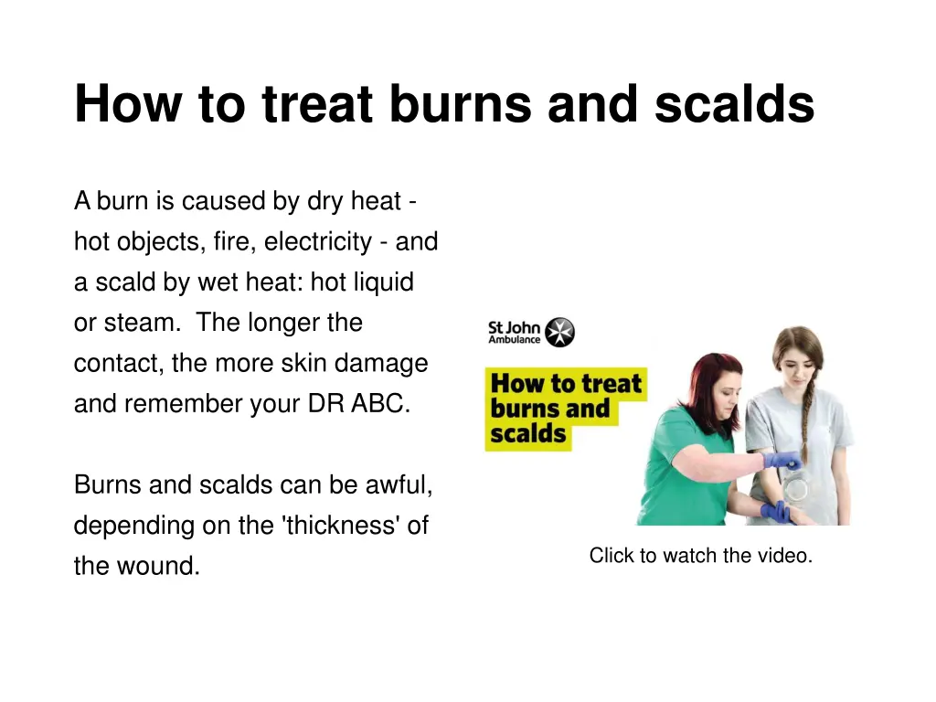 how to treat burns and scalds