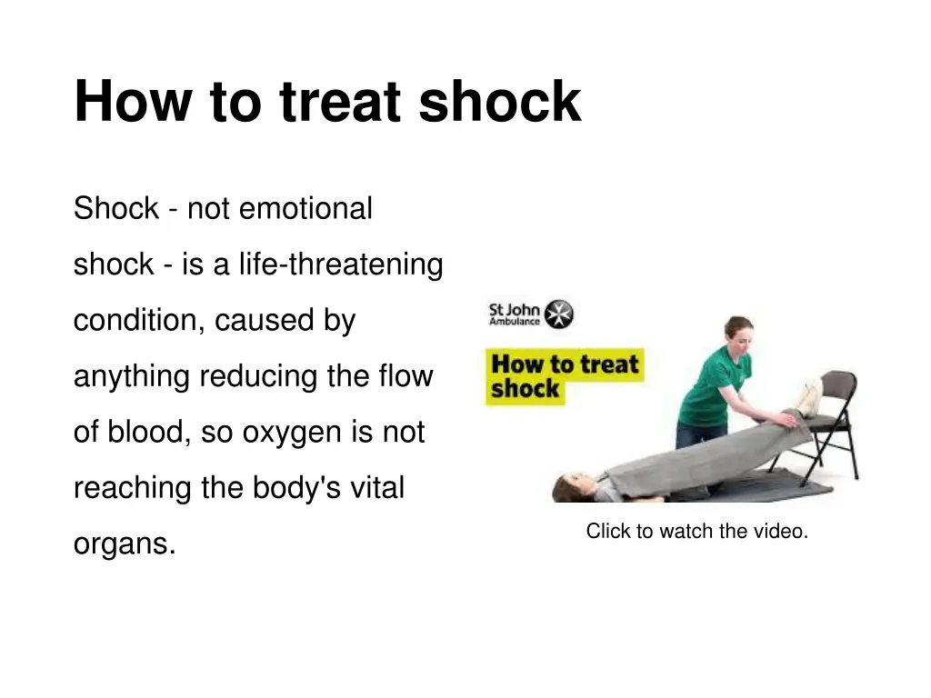 how to treat shock