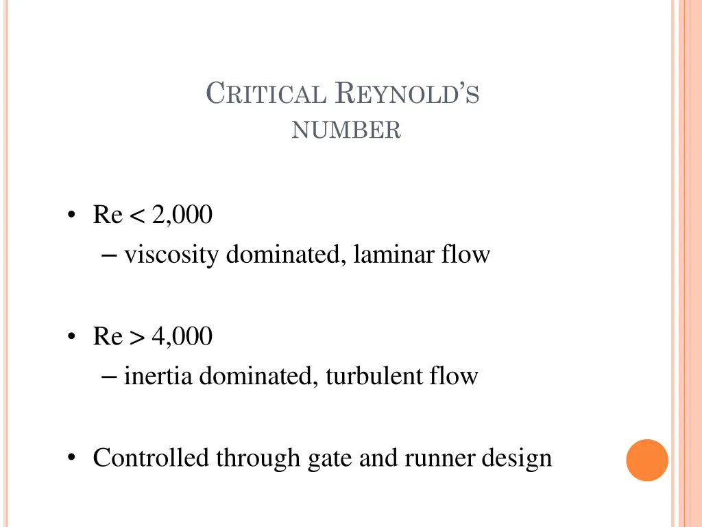 c ritical r eynold s number