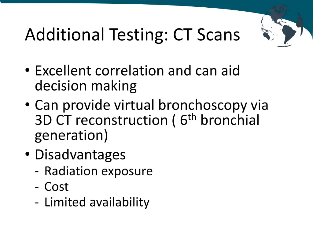 additional testing ct scans