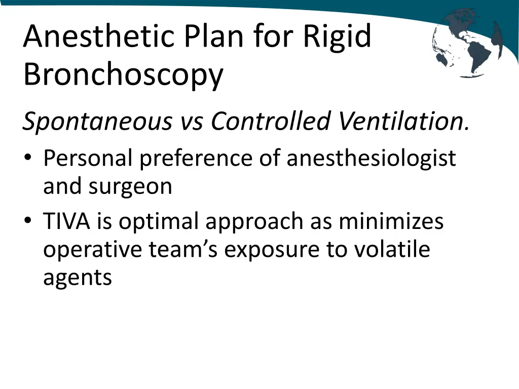 anesthetic plan for rigid bronchoscopy 1