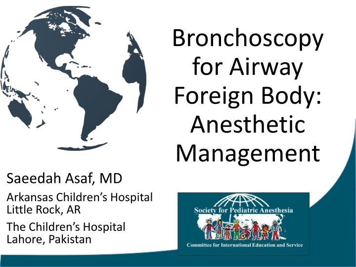 bronchoscopy for airway foreign body anesthetic