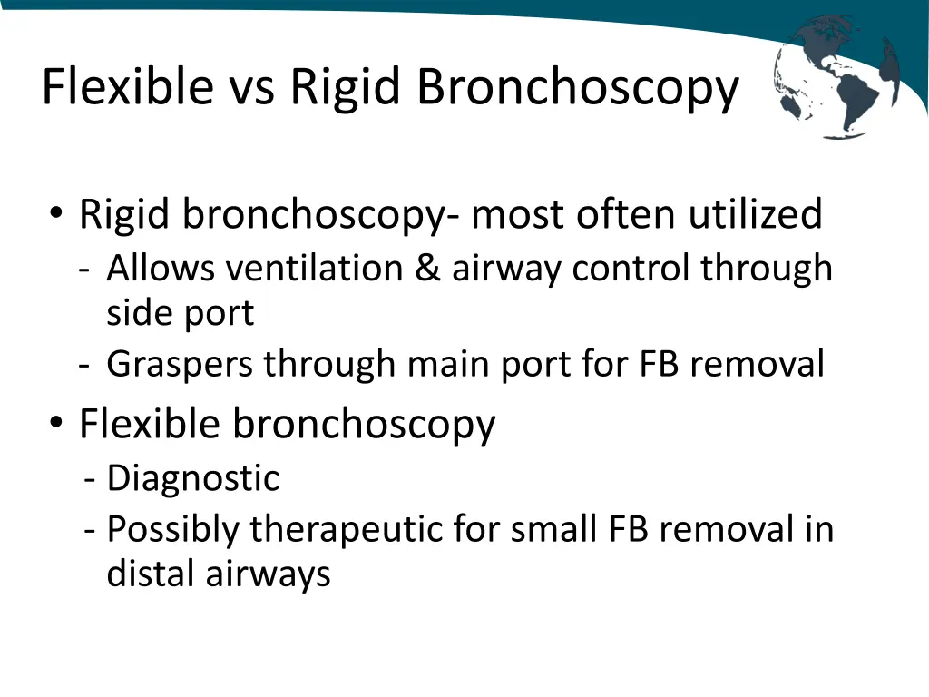 flexible vs rigid bronchoscopy