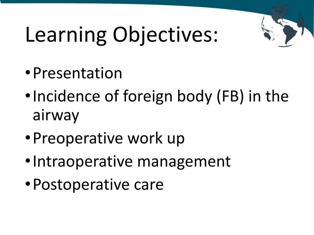 learning objectives