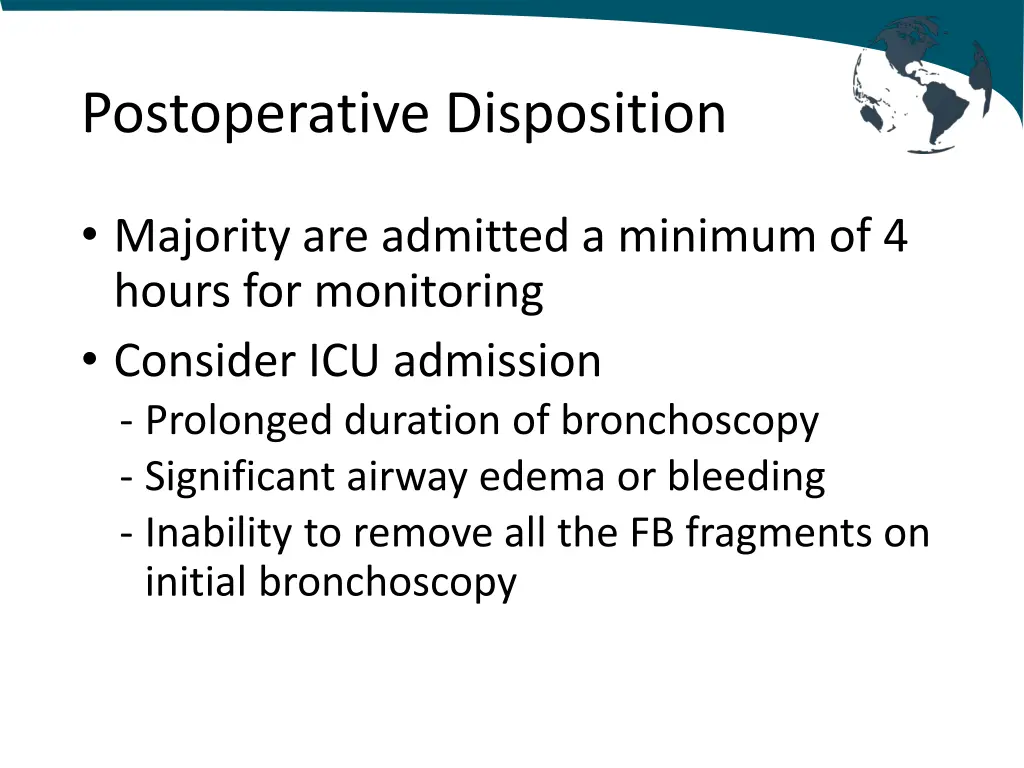 postoperative disposition