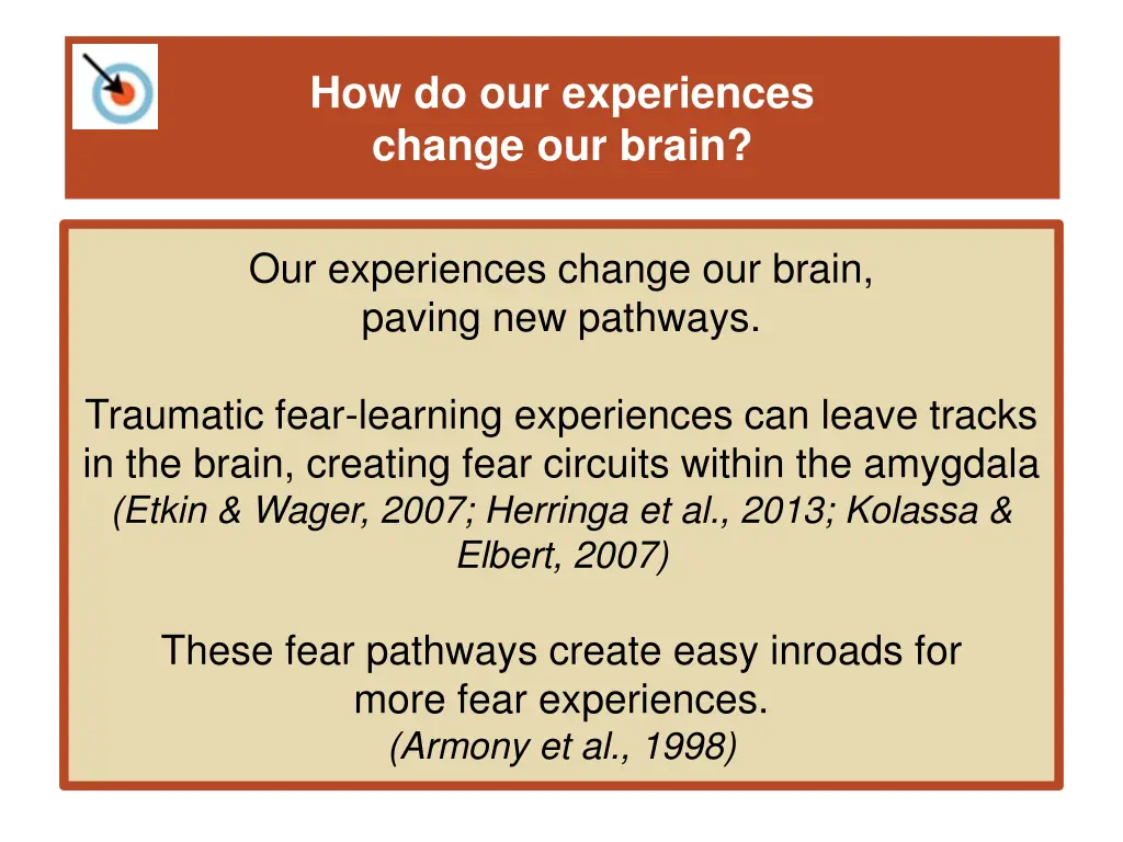 how do our experiences change our brain