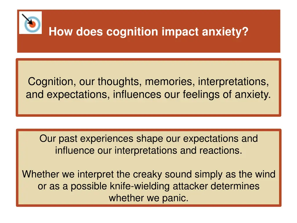 how does cognition impact anxiety