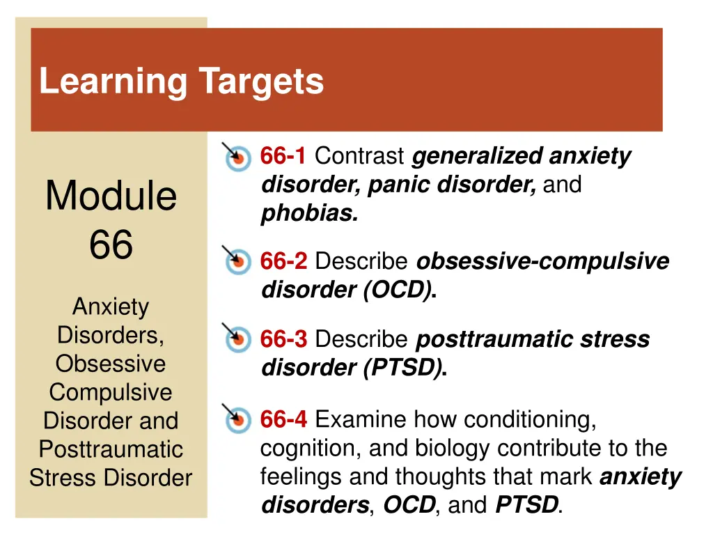 learning targets