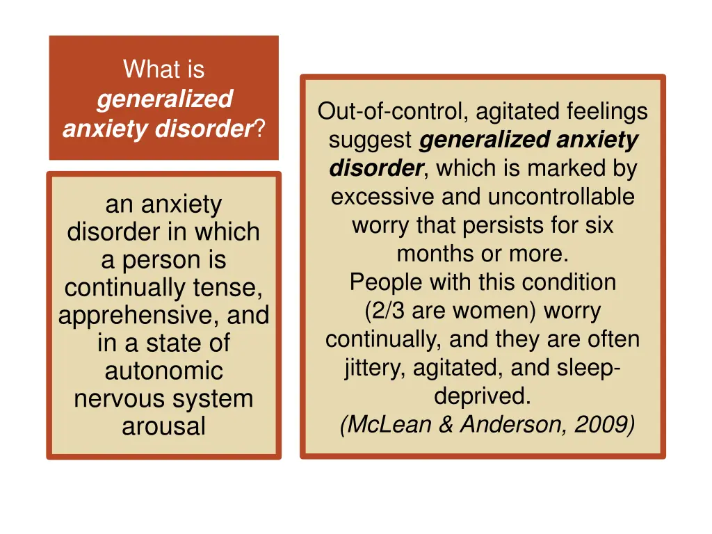 what is generalized anxiety disorder