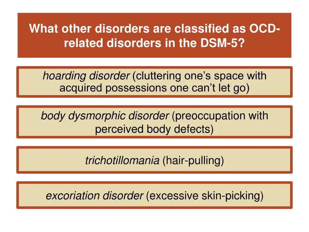 what other disorders are classified