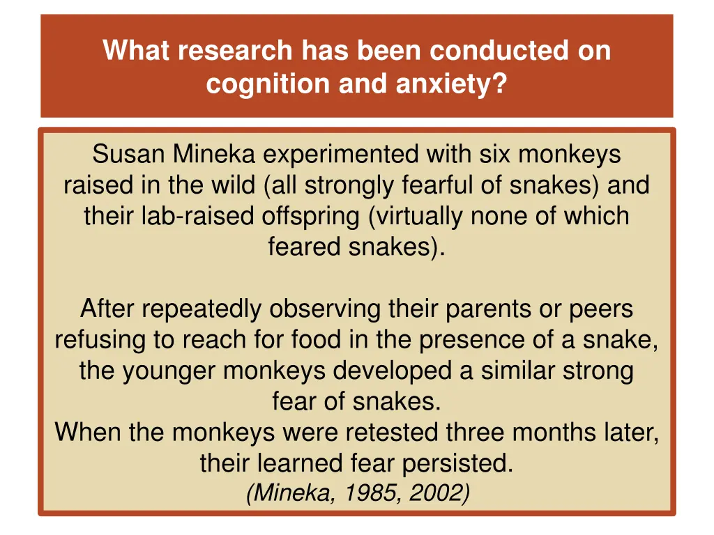 what research has been conducted on cognition