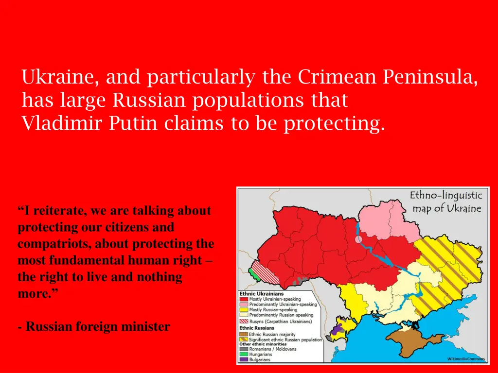 ukraine and particularly the crimean peninsula