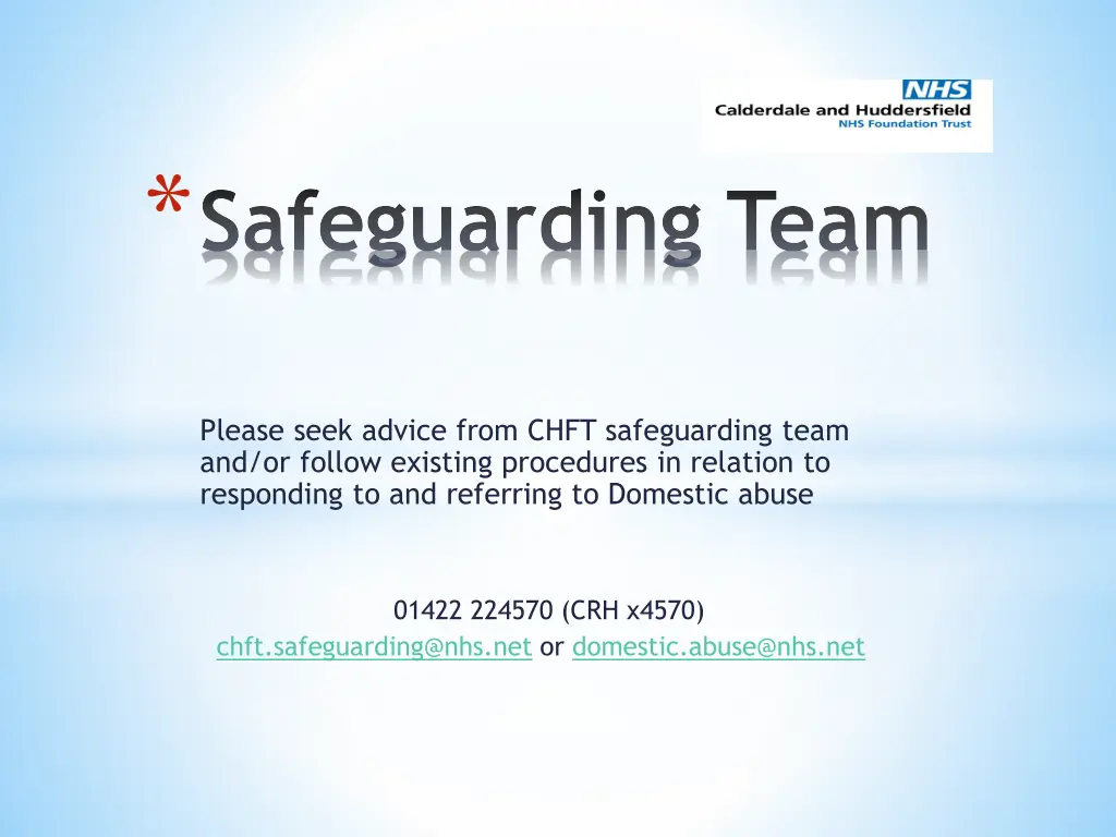 safeguarding team