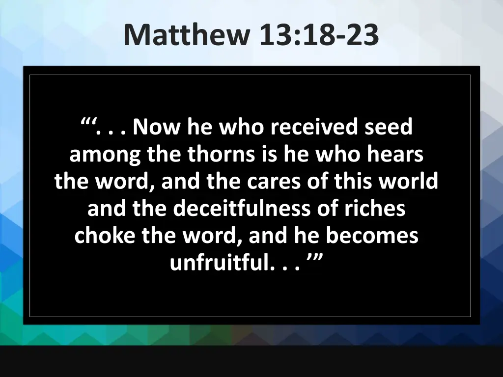 matthew 13 18 23 2