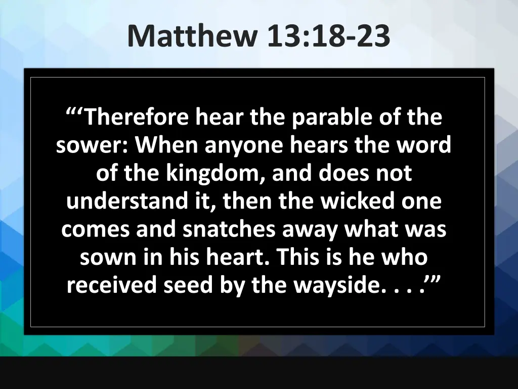 matthew 13 18 23