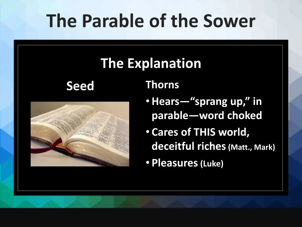 the parable of the sower 11