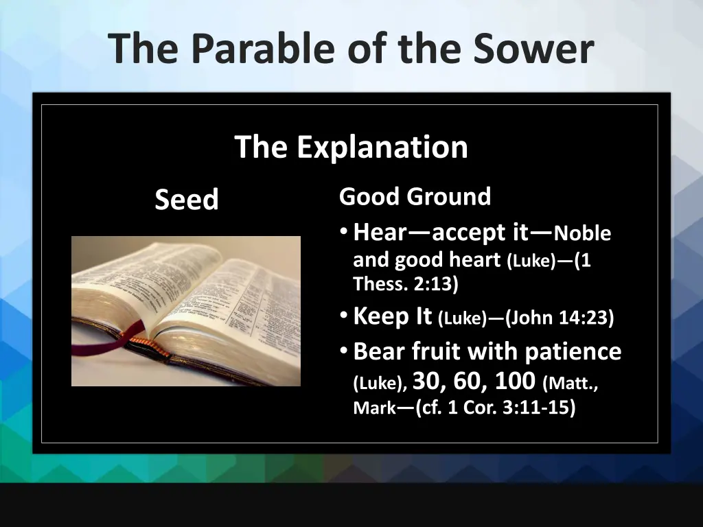 the parable of the sower 13