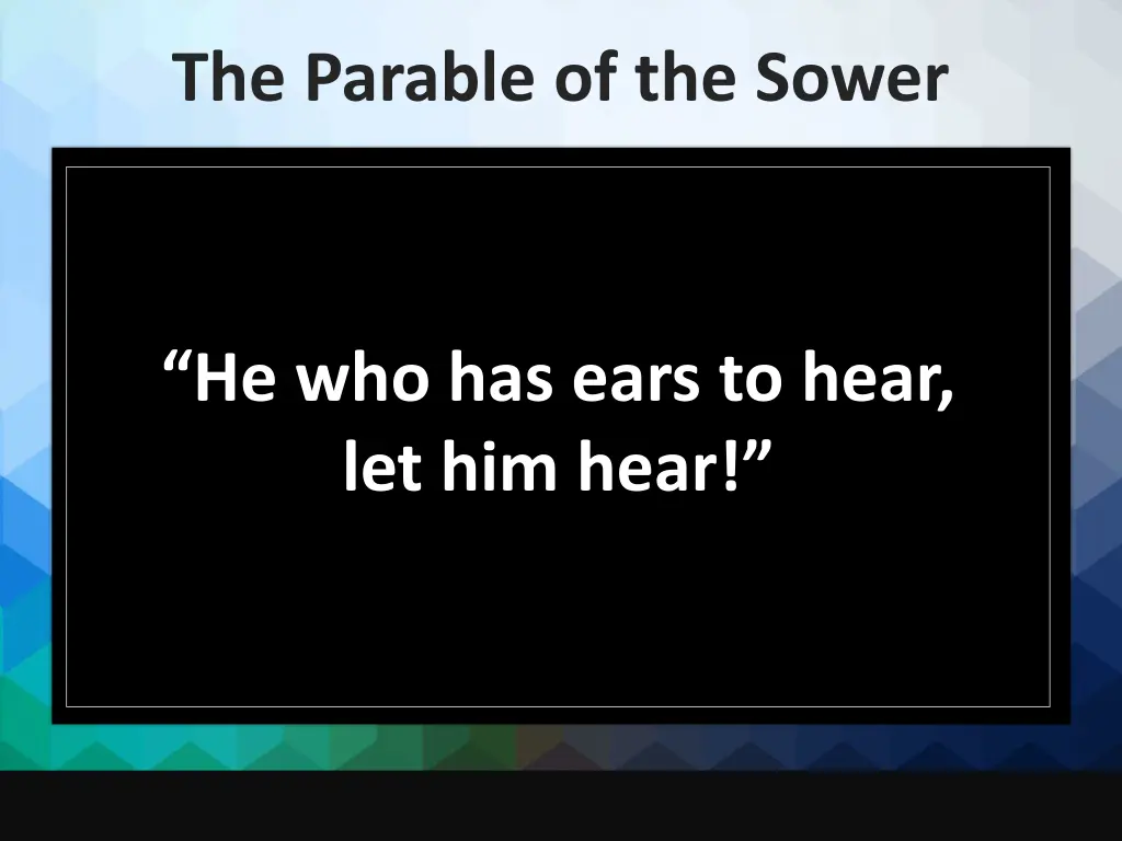 the parable of the sower 14