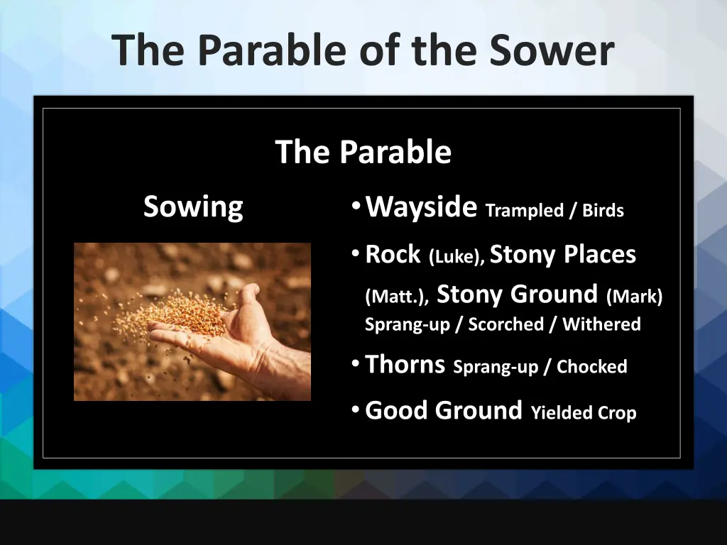 the parable of the sower 2