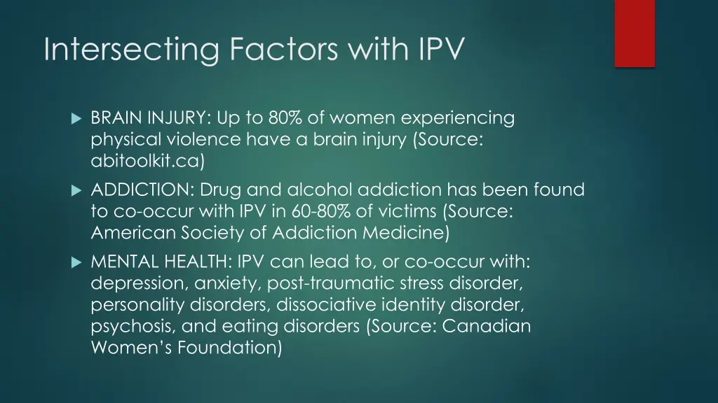 intersecting factors with ipv