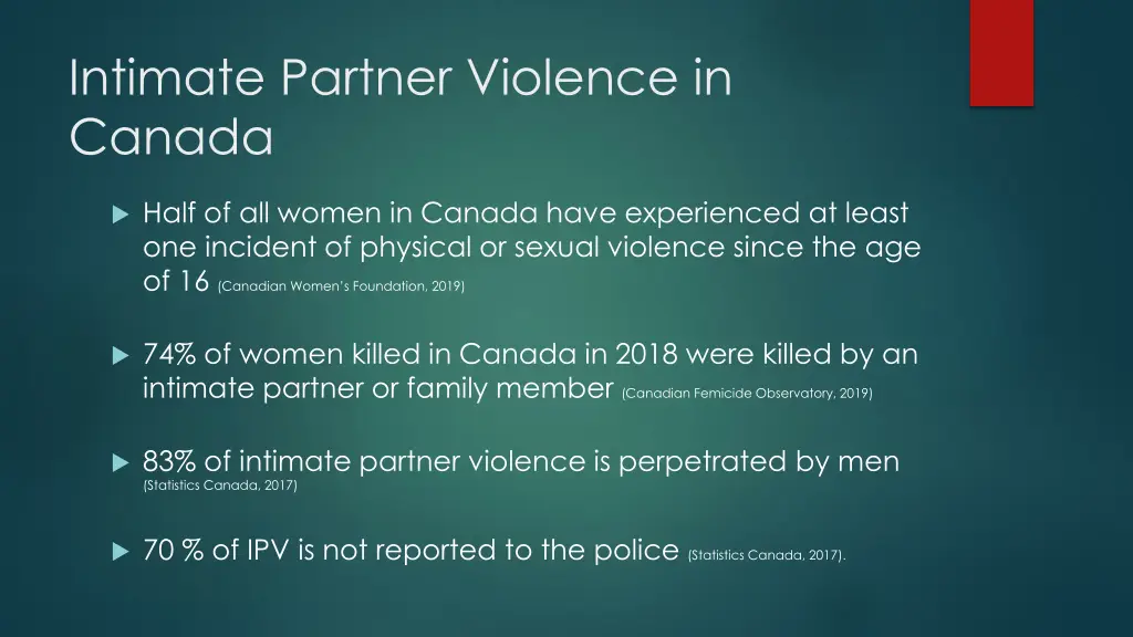 intimate partner violence in canada