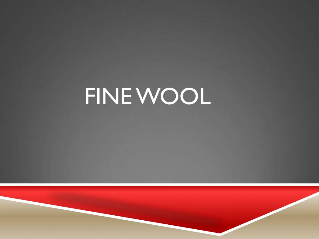 fine wool