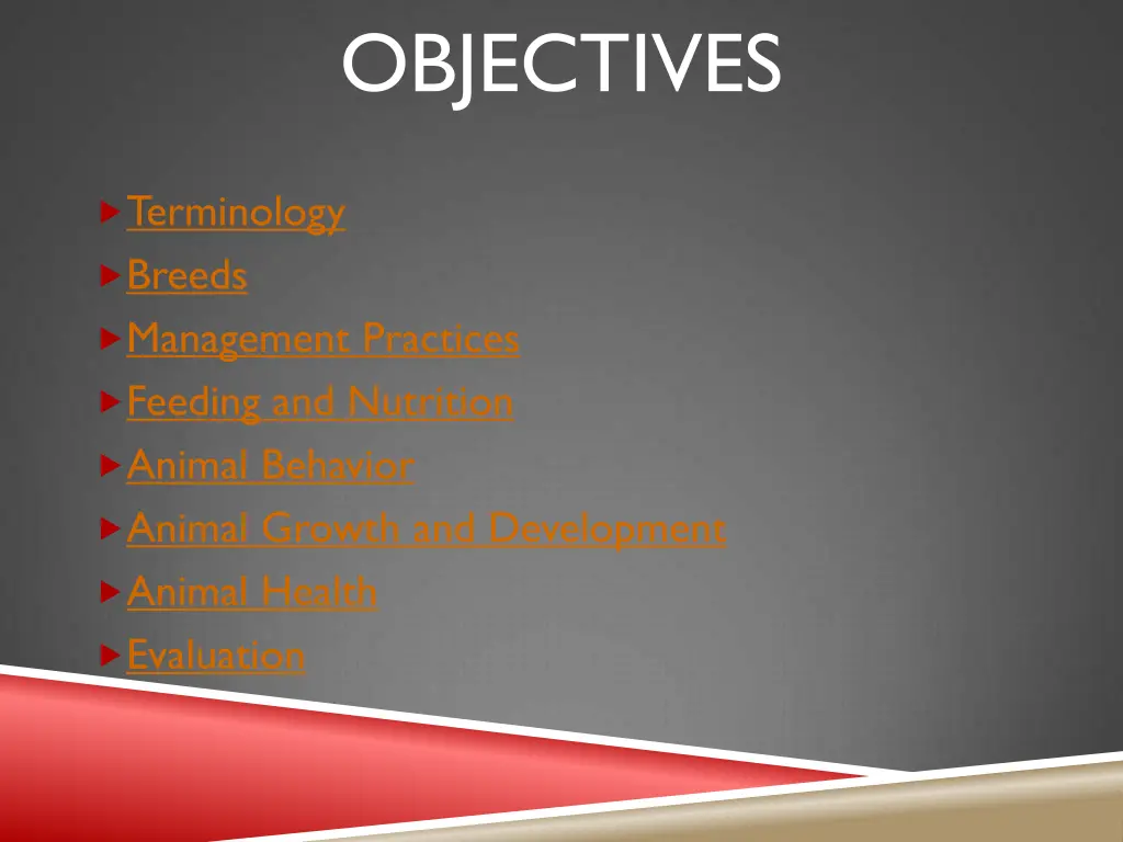 objectives