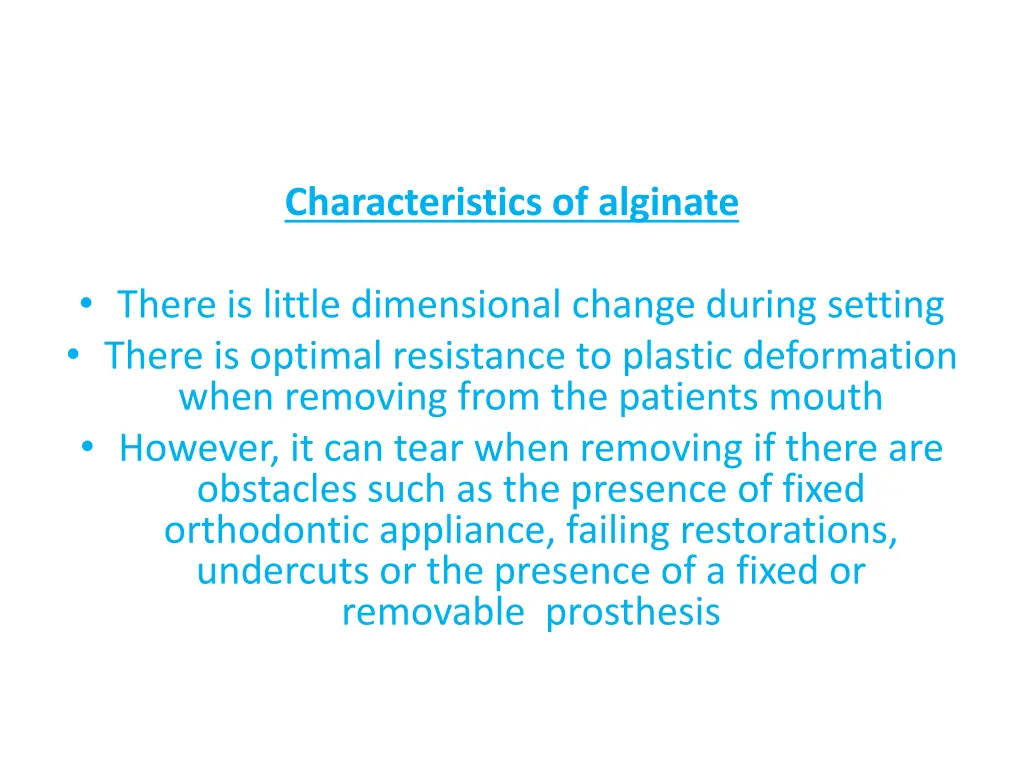 characteristics of alginate