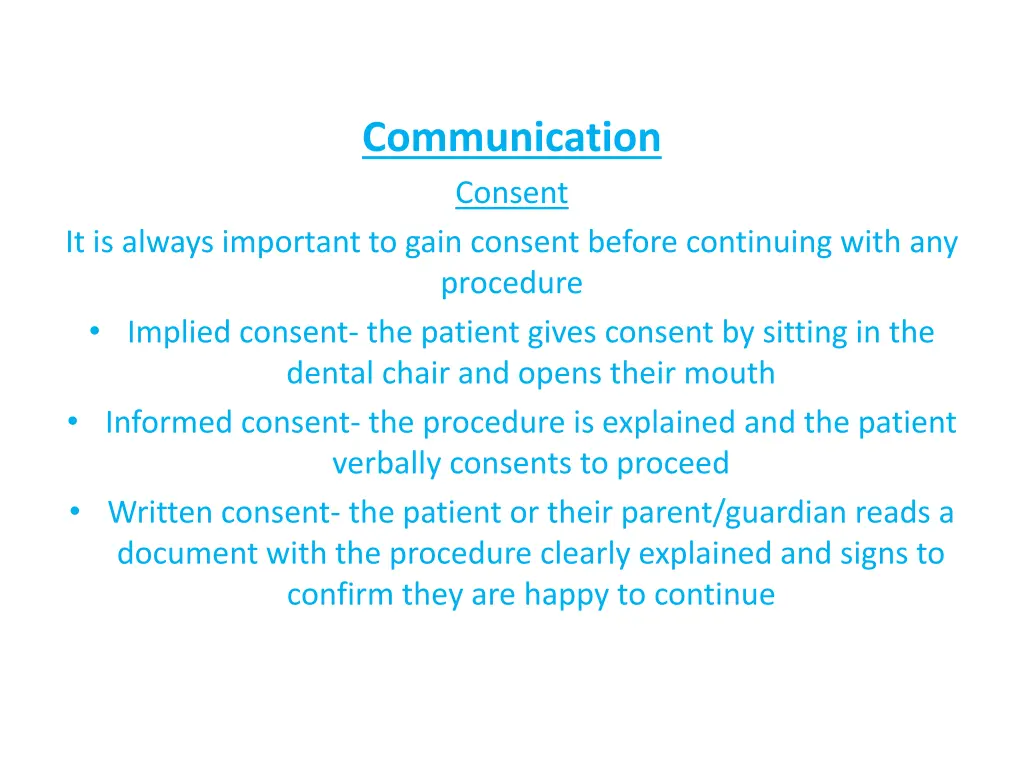 communication consent