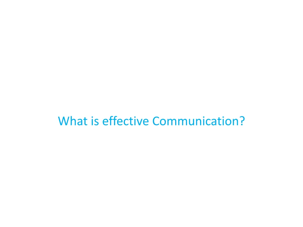 what is effective communication