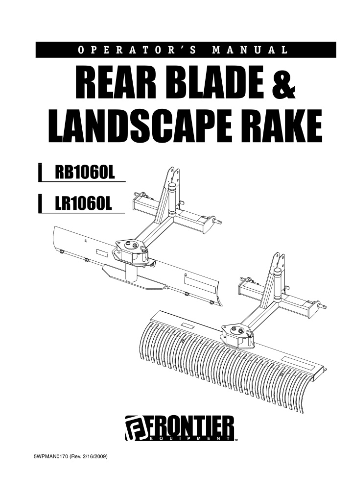 rear blade landscape rake