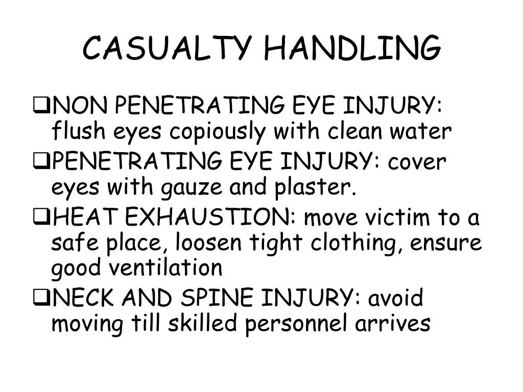 casualty handling 1