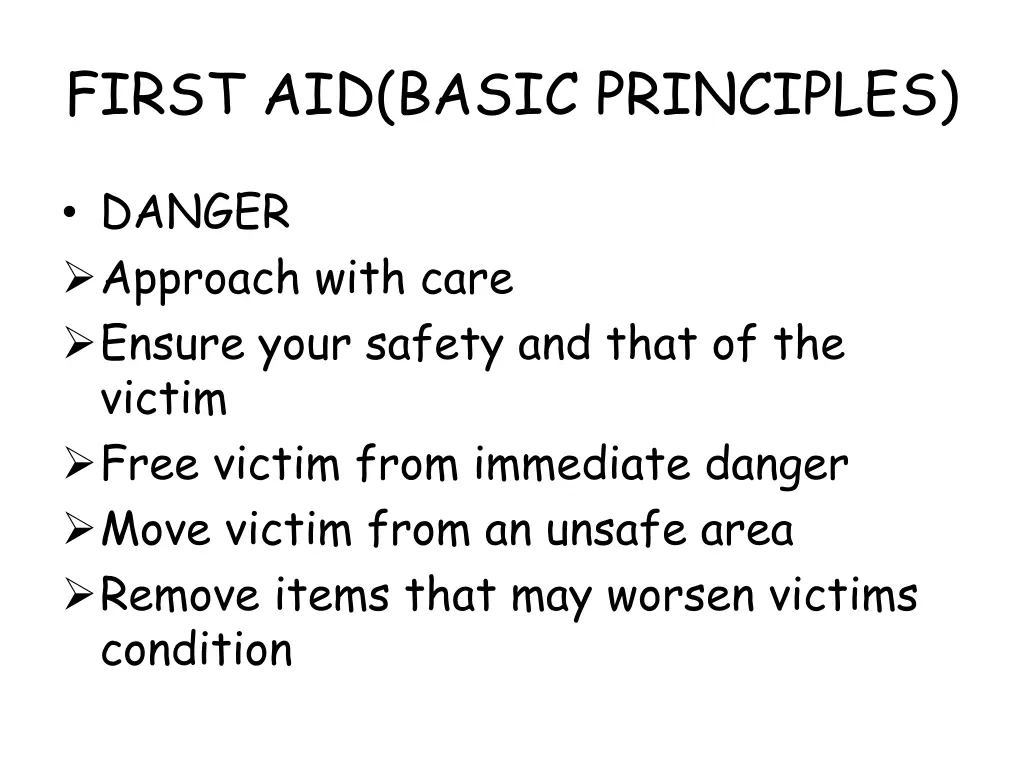 first aid basic principles 1