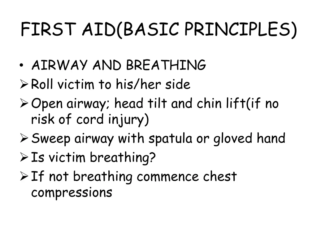 first aid basic principles 11