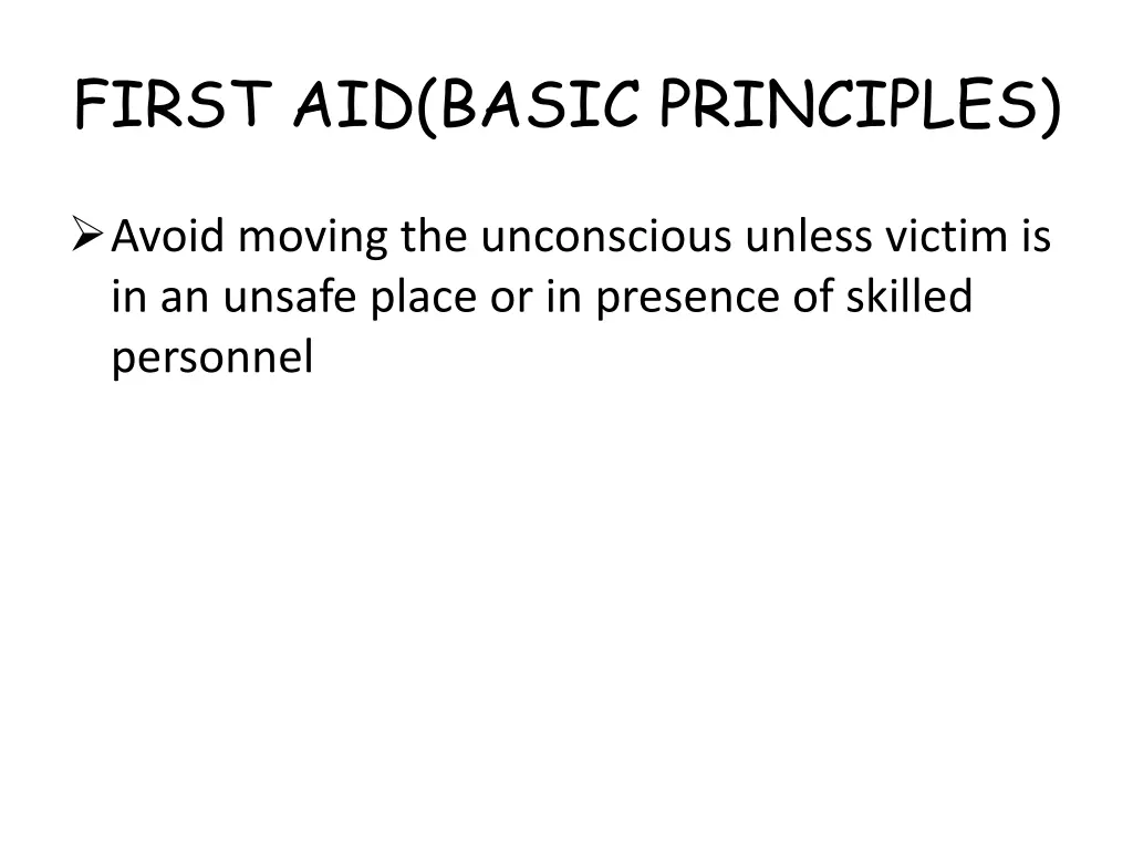 first aid basic principles 2