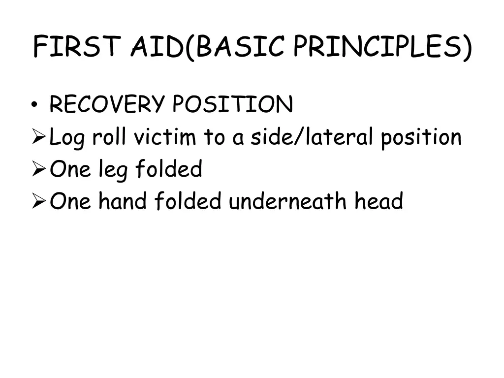 first aid basic principles 9