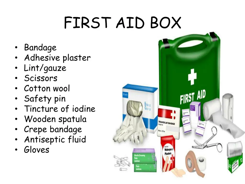 first aid box