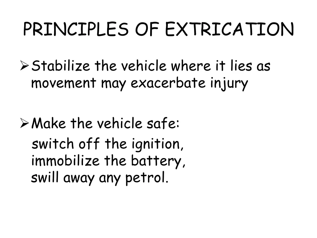 principles of extrication 1