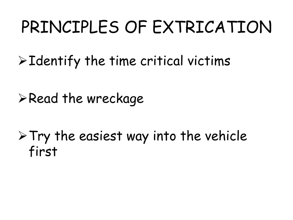 principles of extrication 2