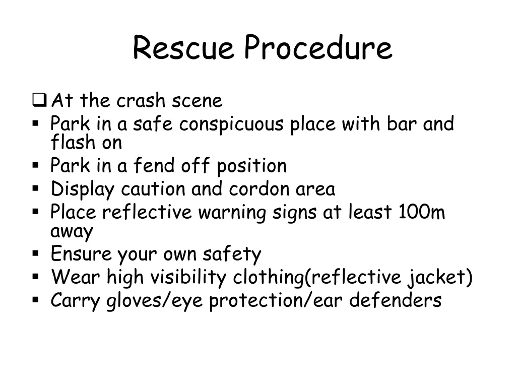 rescue procedure 1