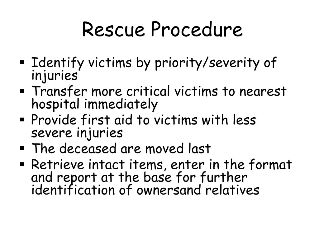 rescue procedure 3