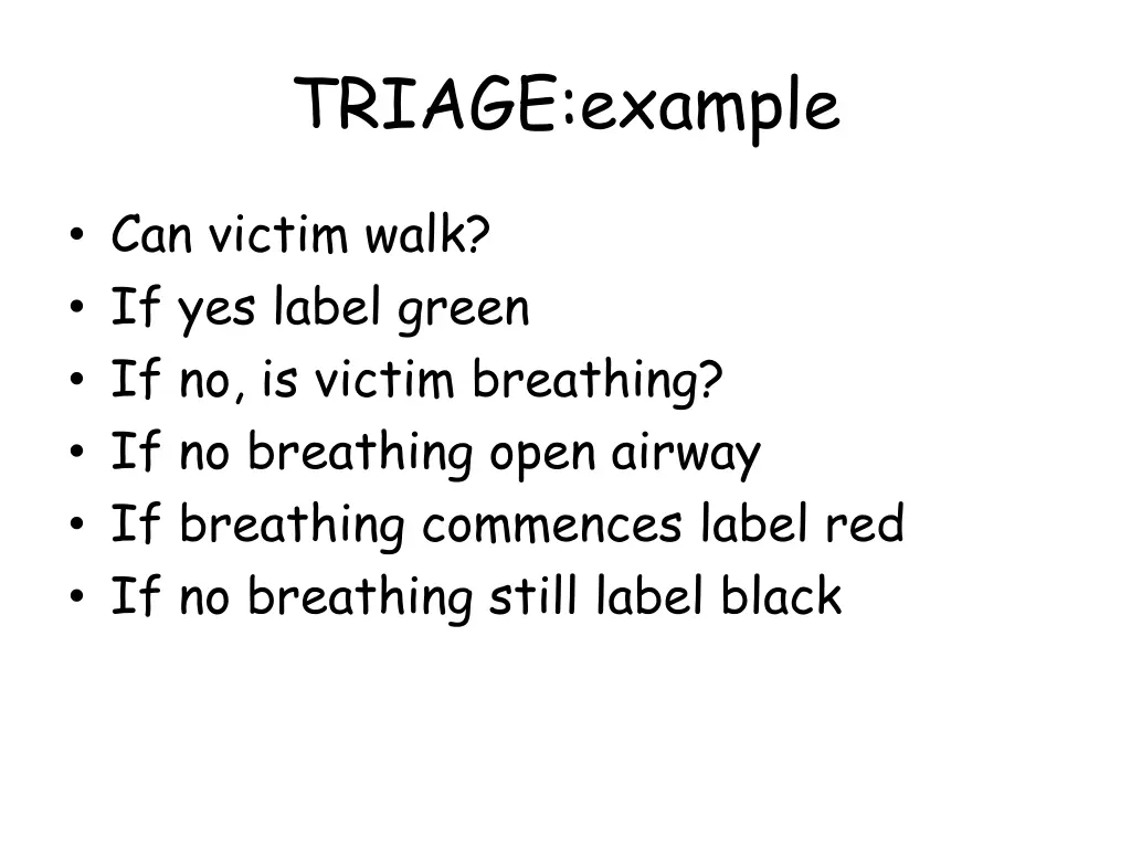 triage example