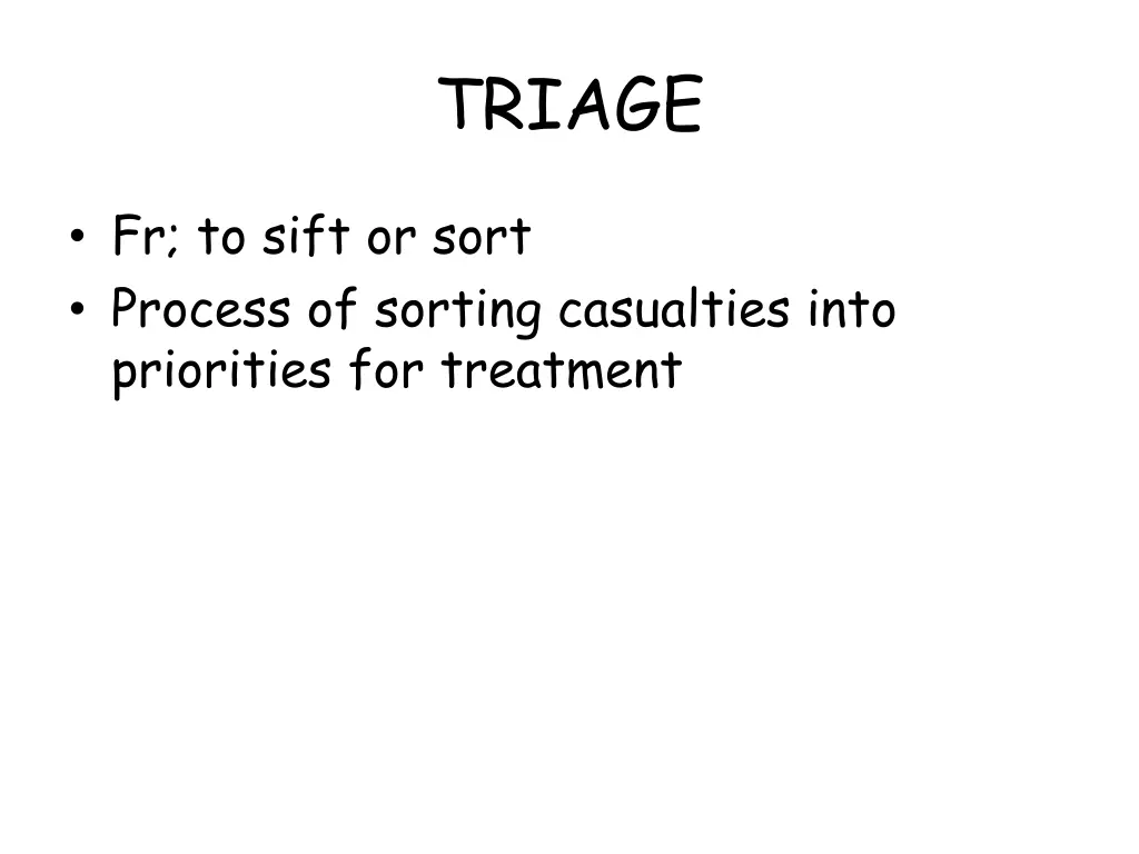 triage