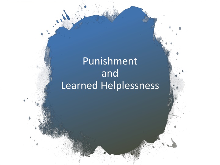 punishment and learned helplessness