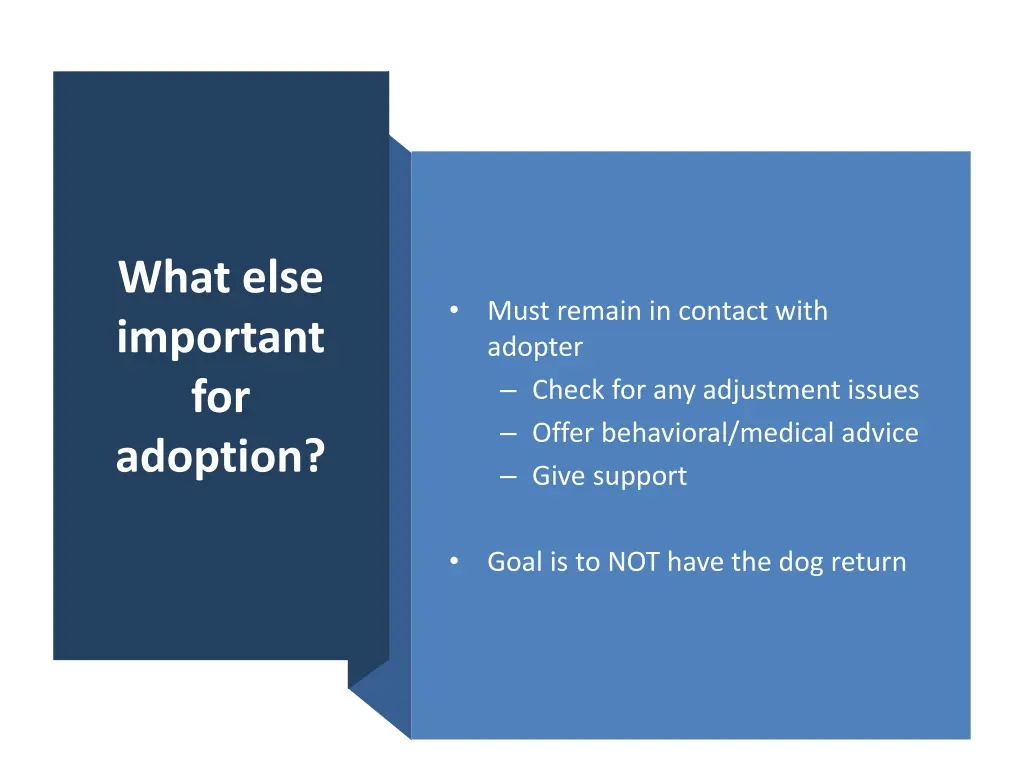 what else important for adoption